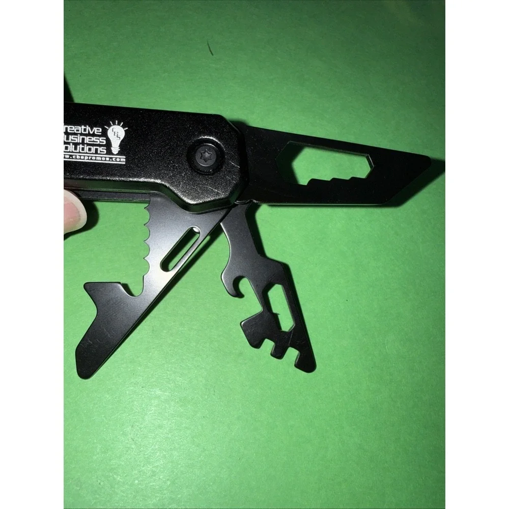 icool Black Coated Multi Tool. 3 Blades Secure Double Clip. New Promotional 5561